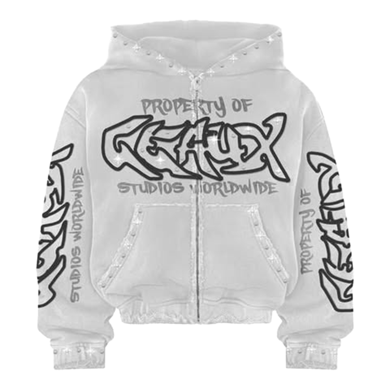 GEAUXSTUDIOS | WHITE Zip Up